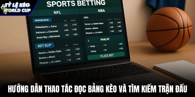 Hướng dẫn đọc bảng tỷ lệ kèo nhà cái và tìm trận đấu